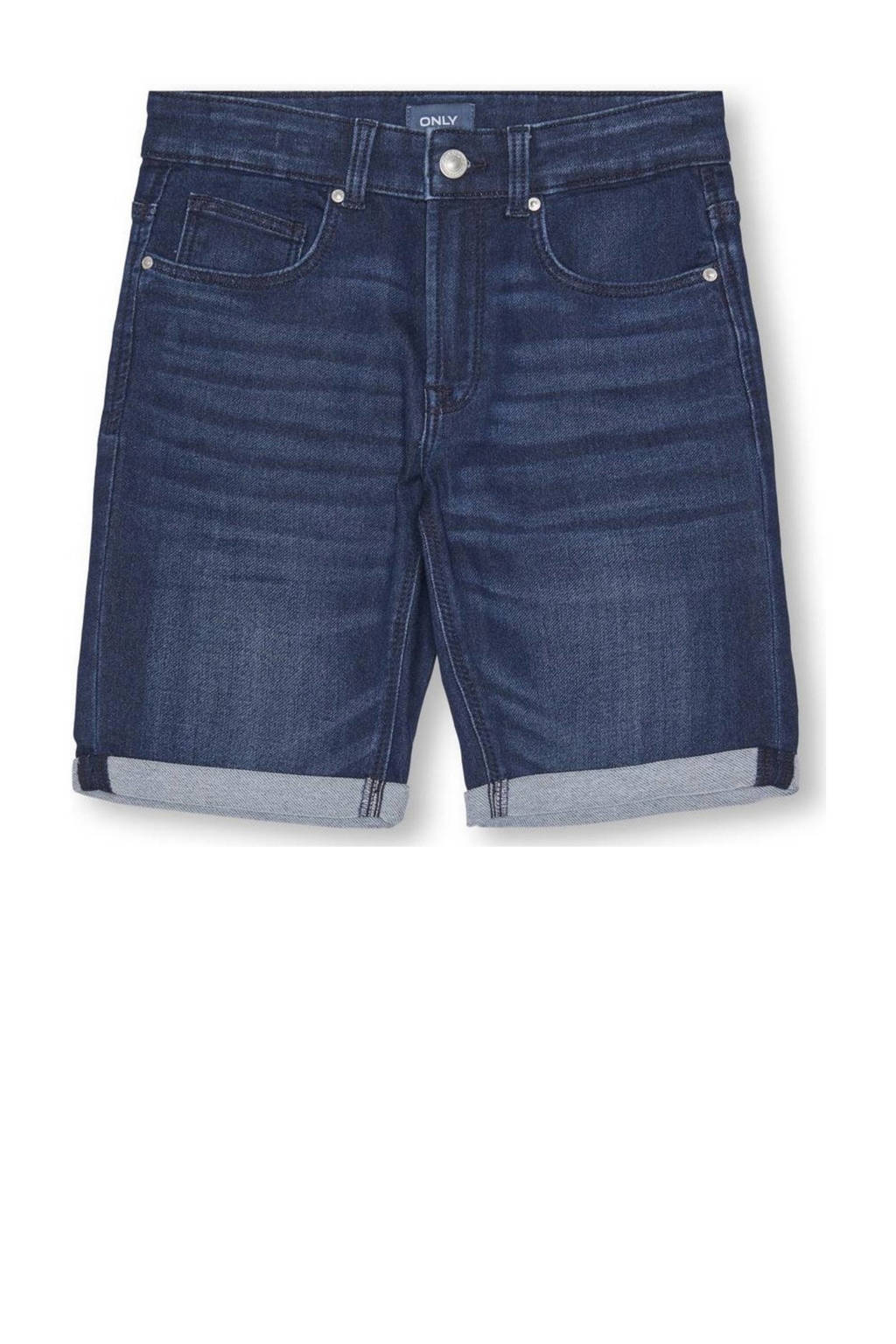 ONLY skinny denim short KOBPLY dark blue denim