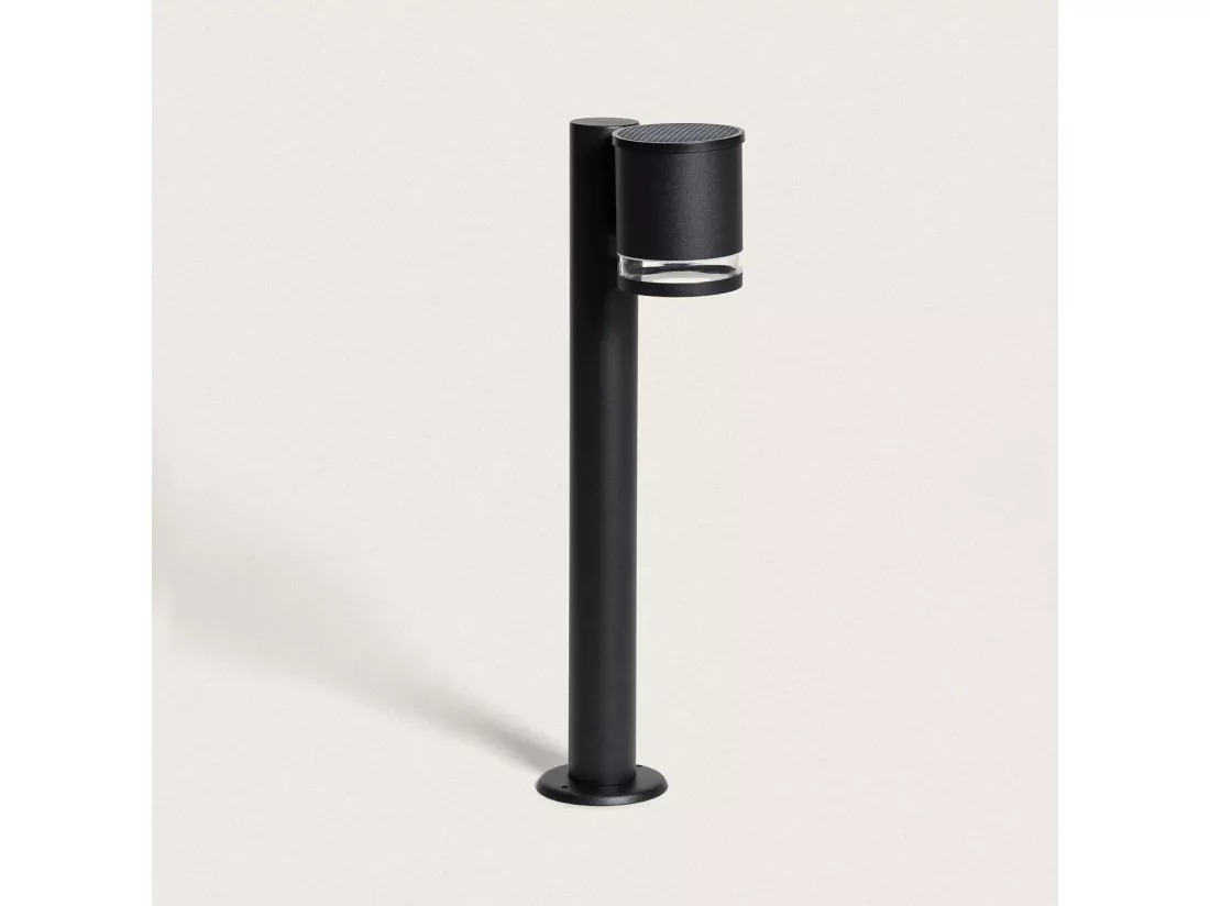 Balise sur Pied Extérieure Solaire LED 50cm Aluminium Draco Noir