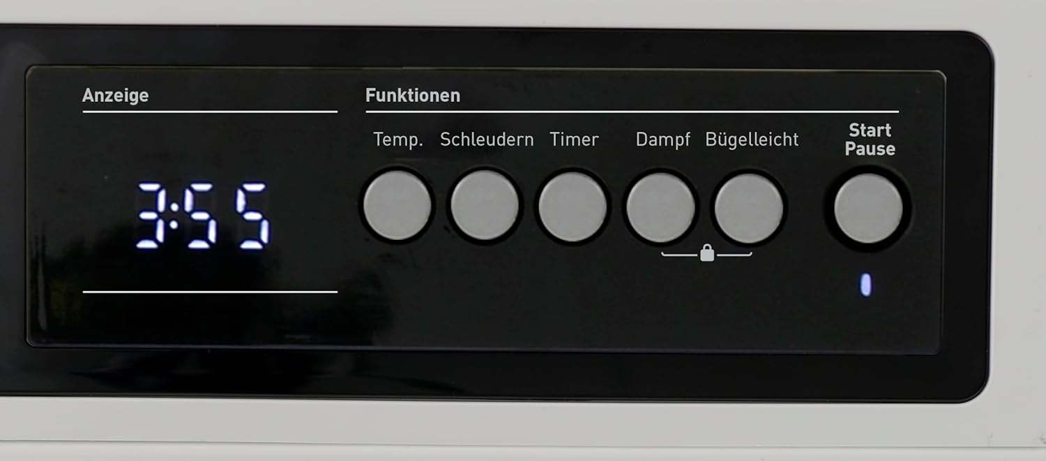 Sharp ES-NIB814BWNA-DE Einbau-Waschmaschine, A (A bis G), 8 kg, 1400 U/min., Advanced Inverter Motor, Dampf, 15 Programme inkl. 15 Min. Kurzprogramm, AquaStop, Weiß