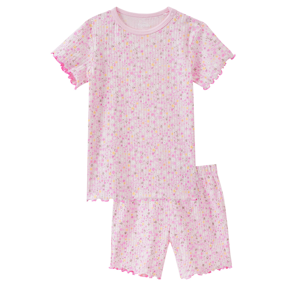 Topomini Baby Shorty im Millefleur-Design rosa