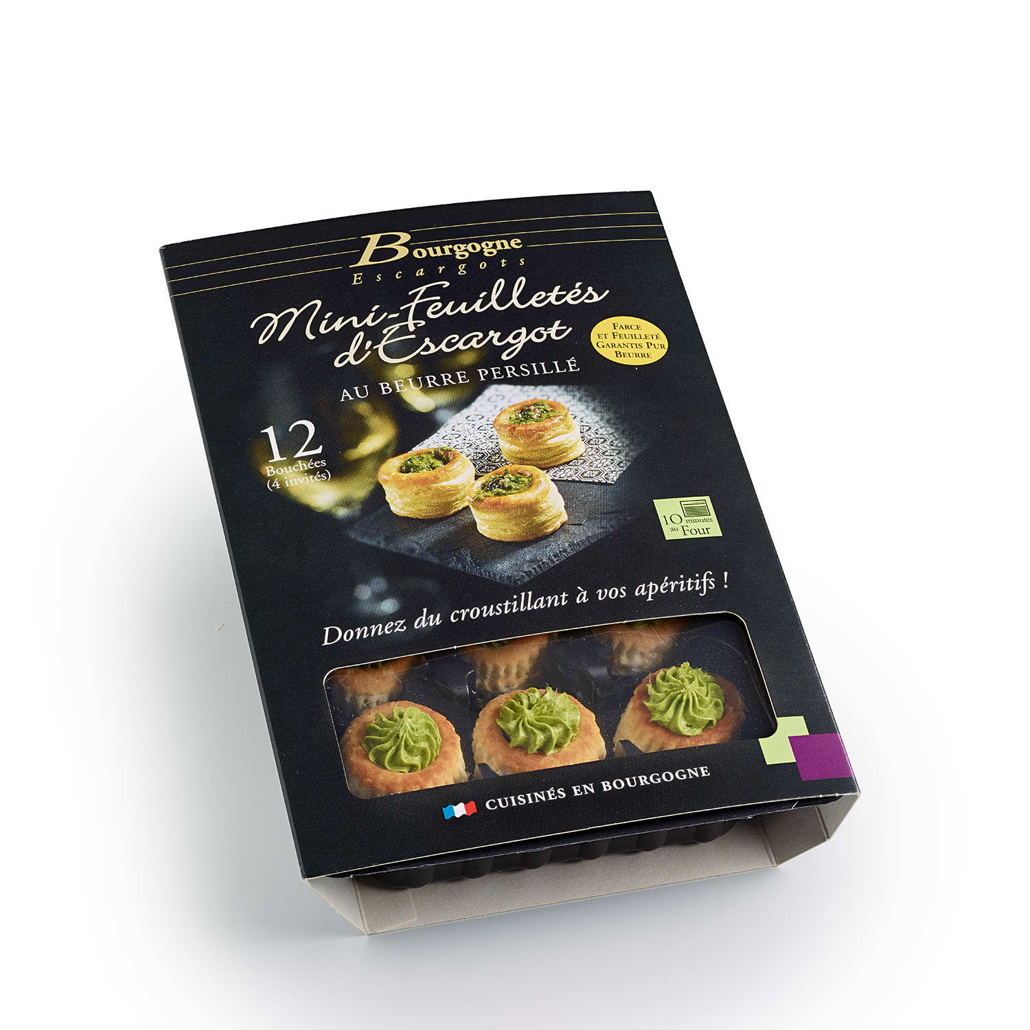Mini feuilletés d'escargots - Escargot et farce Bourguignonne