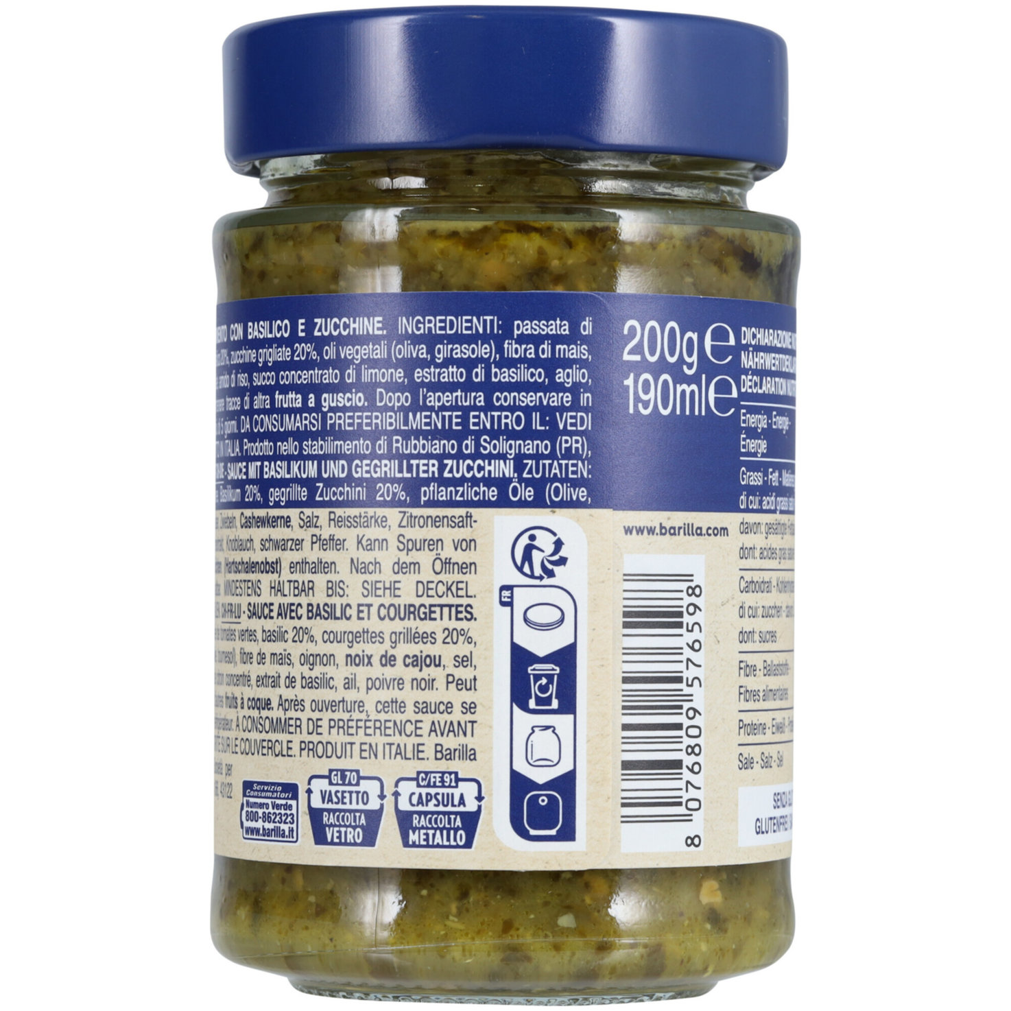 Barilla Pesto Rustico Basil & Zucchini