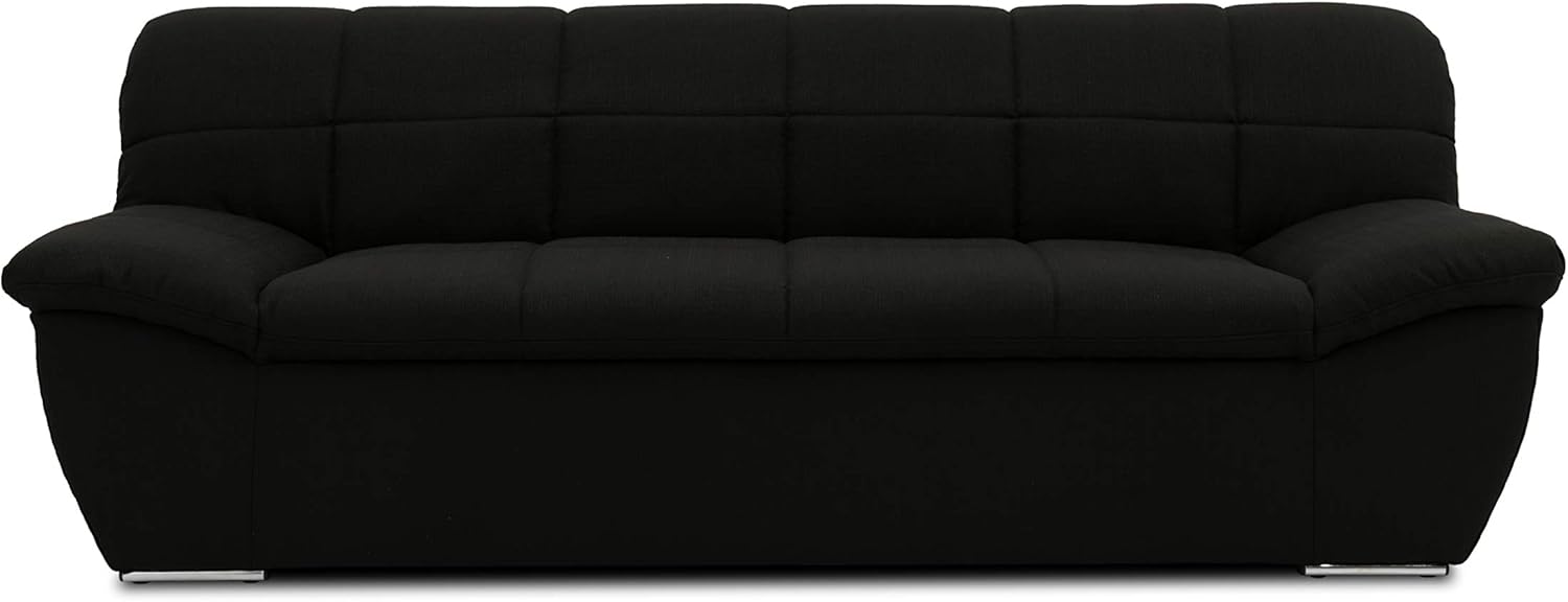 DOMO. collection Sofa Splash, 2 Sitzer, Couch, Polstergarnitur, 211 x 96 x 76 cm (BxTxH), schwarz
