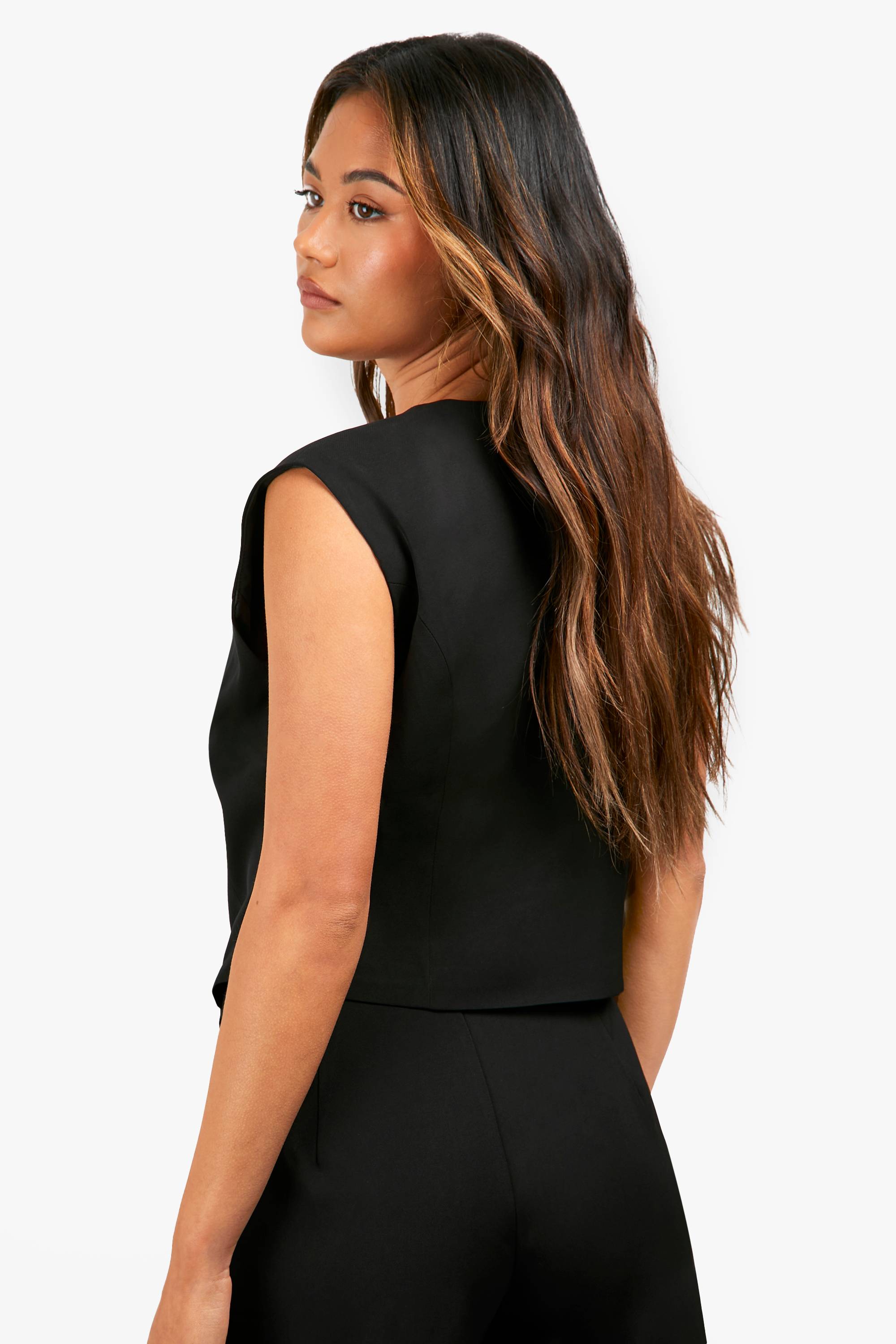boohoo Gilet asymétrique à boutons sur le devant