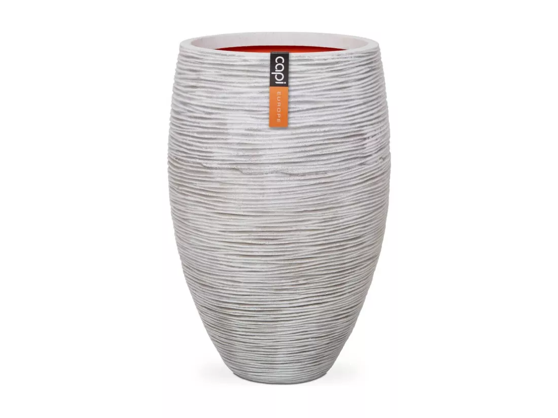 Pot à fleurs Rib élégant Deluxe 45x72 cm Ivoire