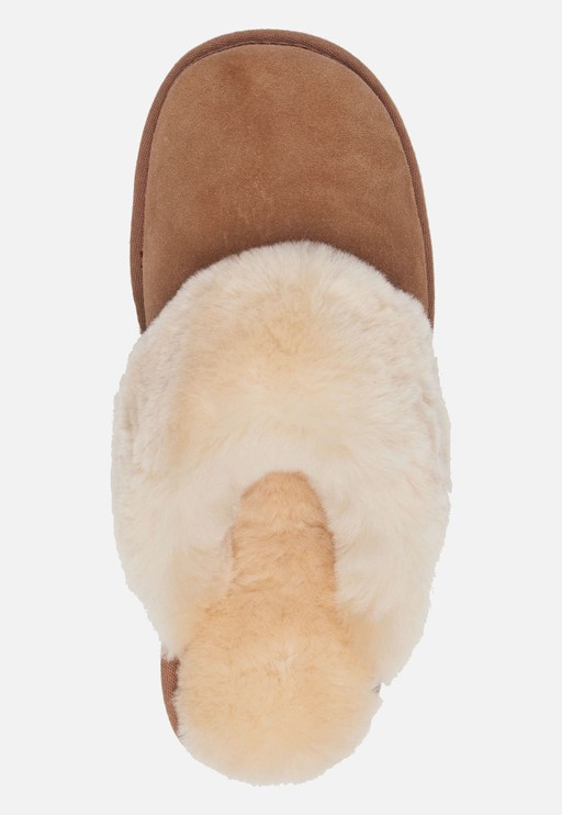 Warmbat Flurry Pantoffels cognac Suede