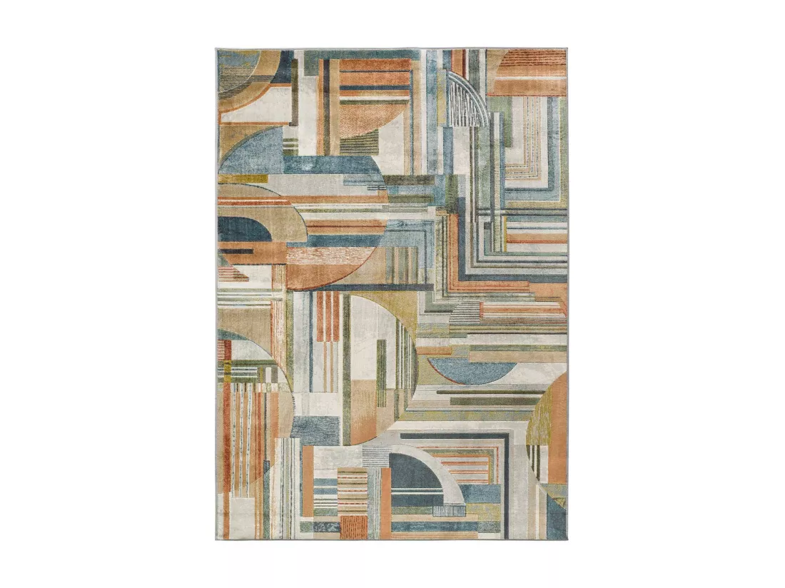 Tapis intérieur - géométrique - multicolore - 160 x 230 cm - BLEIK