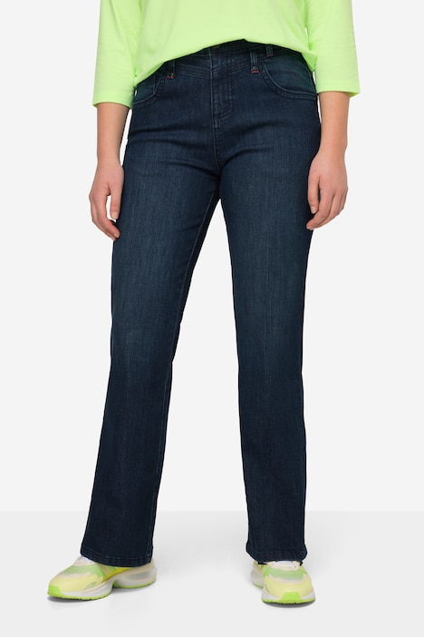 Jeans, Straight Denim, wide Leg, mit recyceltem Polyester