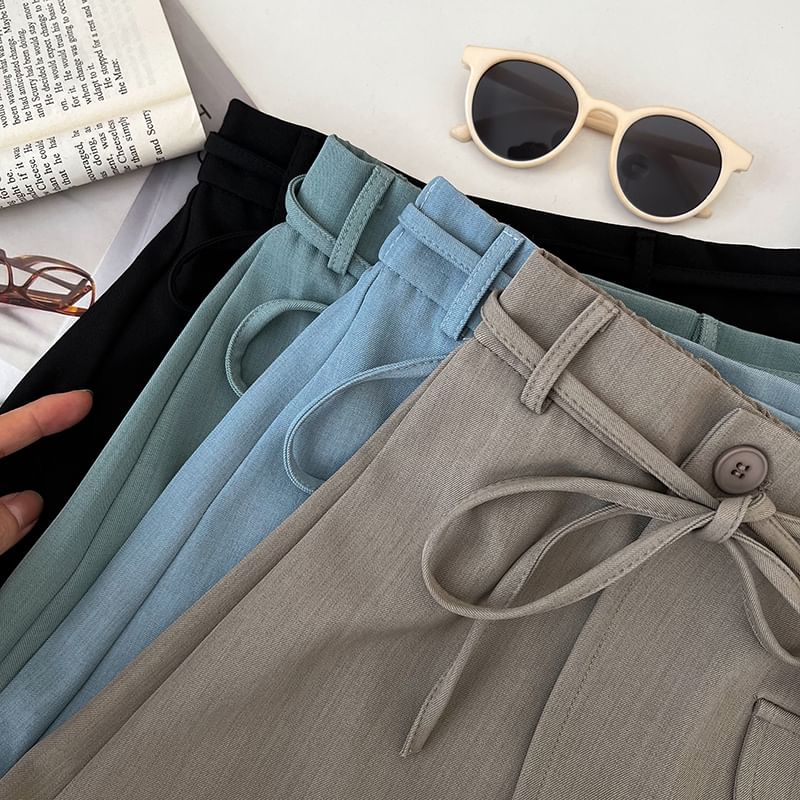 Babique - Hoge taille effen asymmetrische skort