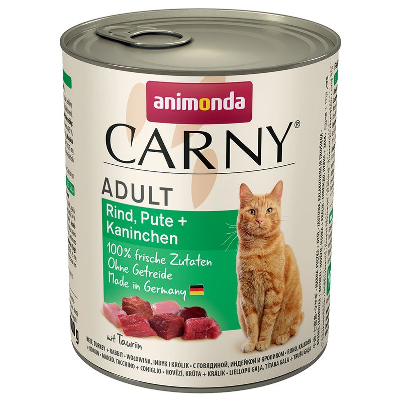 Lot 3 saveurs animonda Carny Adult 6 x 800 g