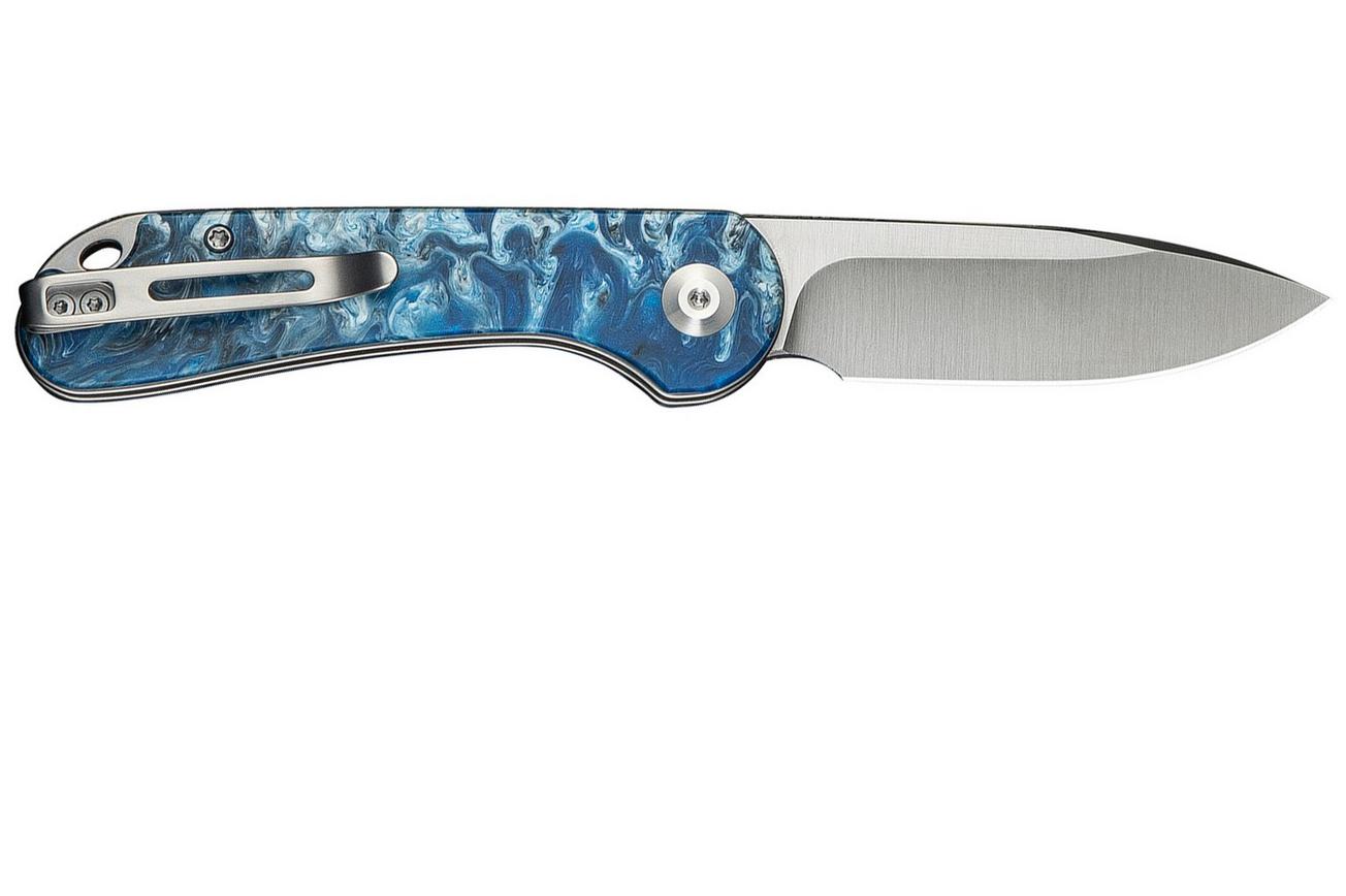 Civivi Elementum Slip Joint C18062AJ-4 Satin, Blue Ocean Resin, slipjoint zakmes