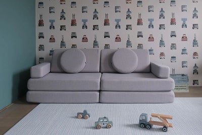 Shappy Play Byggbar Sofa 160x80 cm, Lysegrå