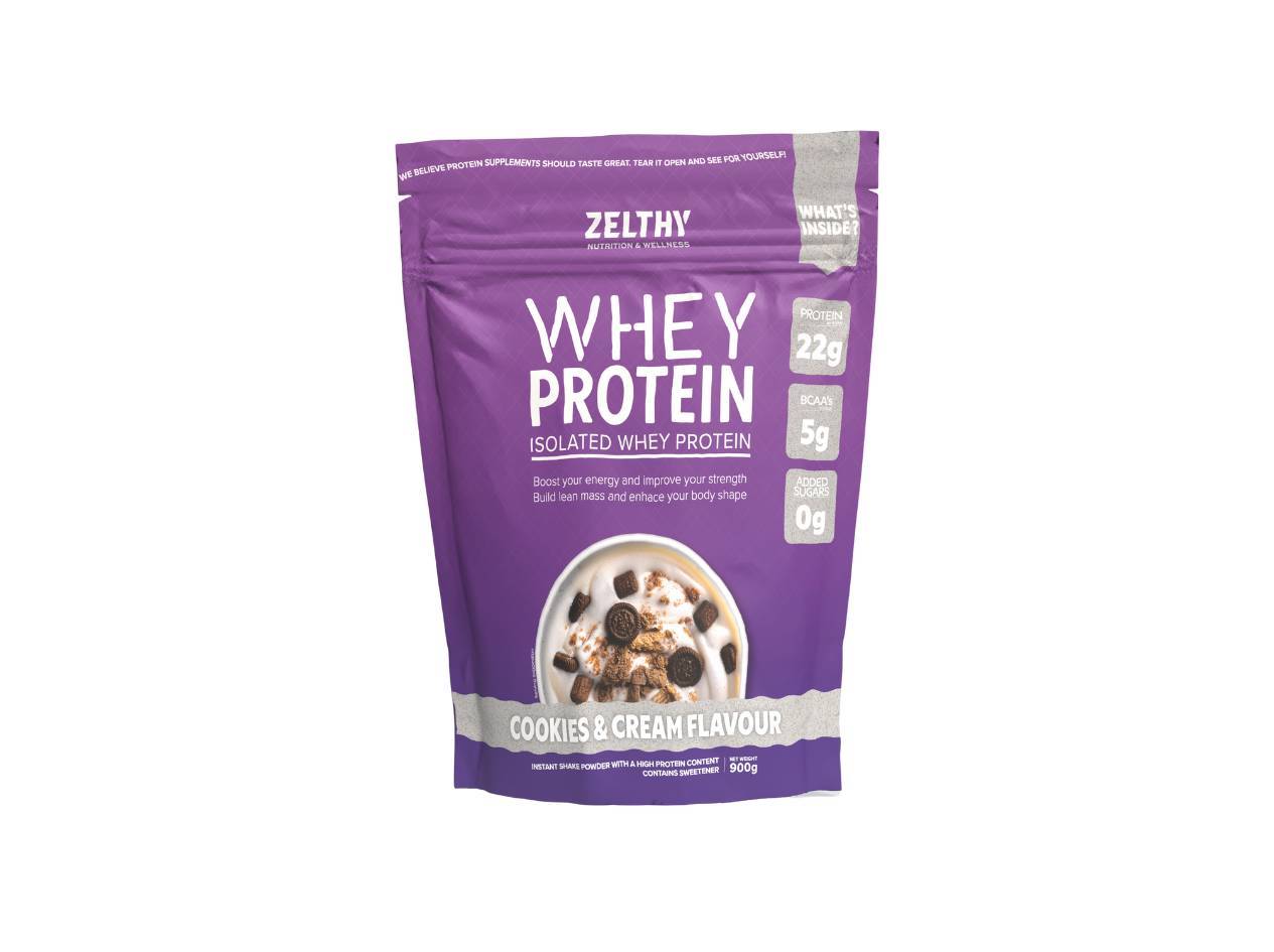 PROTEINA WHEY ISOLADA ZELTHY COOKIES & CREAM 900G