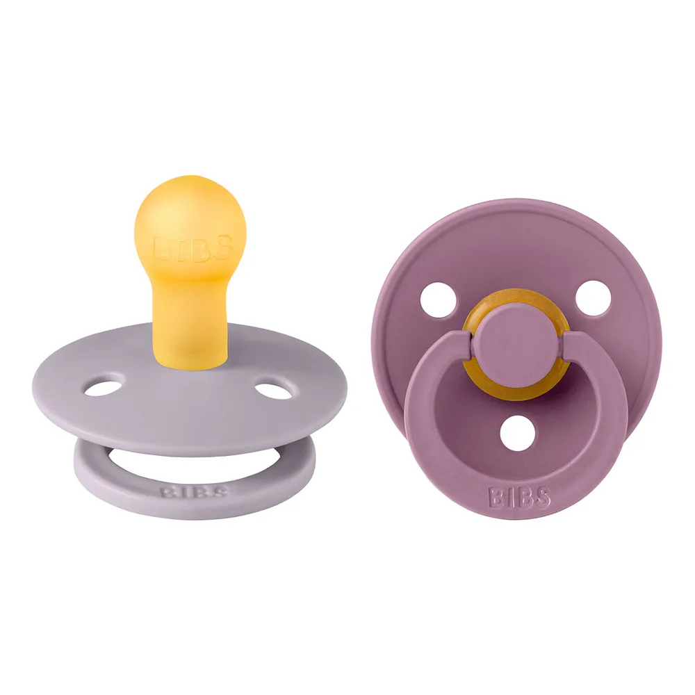 BIBS Colour Latex Rund Fossil Grey/Mauve 2 pak - flere størrelser