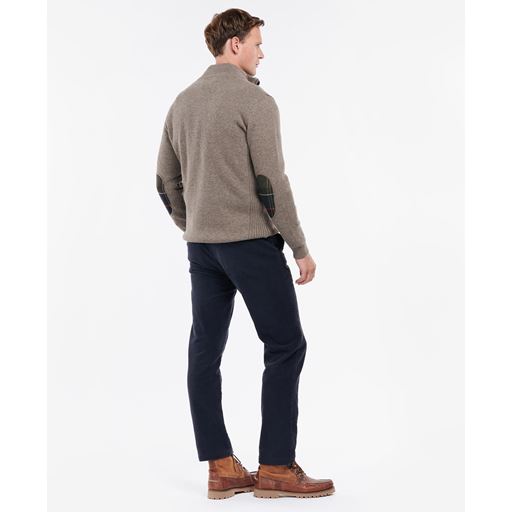 Barbour Holden Half Zip Striktrøje, Military Marl, XL
