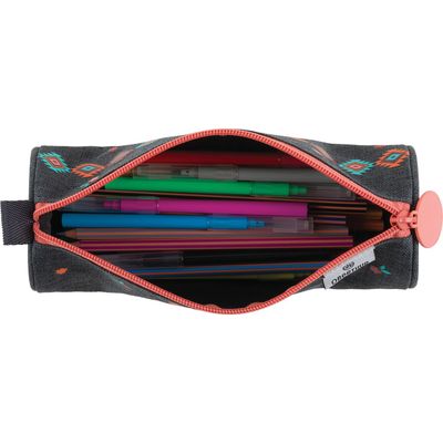 Trousse ronde Cheval - 1 compartiment - gris chine - Oberthur