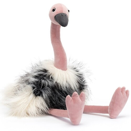 Jellycat knuffelstruisvogel ramonda - 20 cm