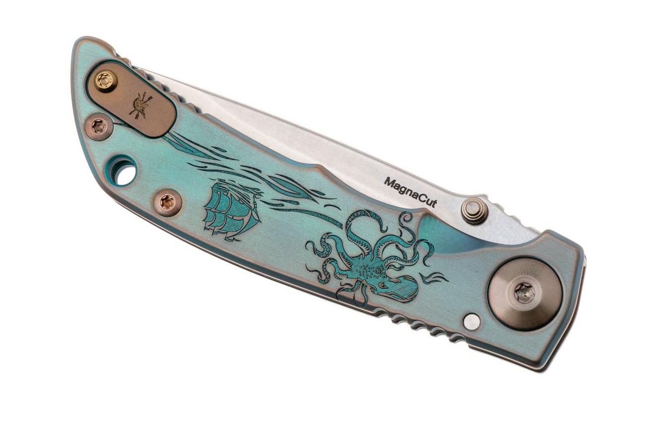 Spartan Harsey Folder 3.25 SF10C-KRAKEN, Stonewashed CPM MagnaCut, Kraken Green/Bronze/Gold Anodized Titanium zakmes
