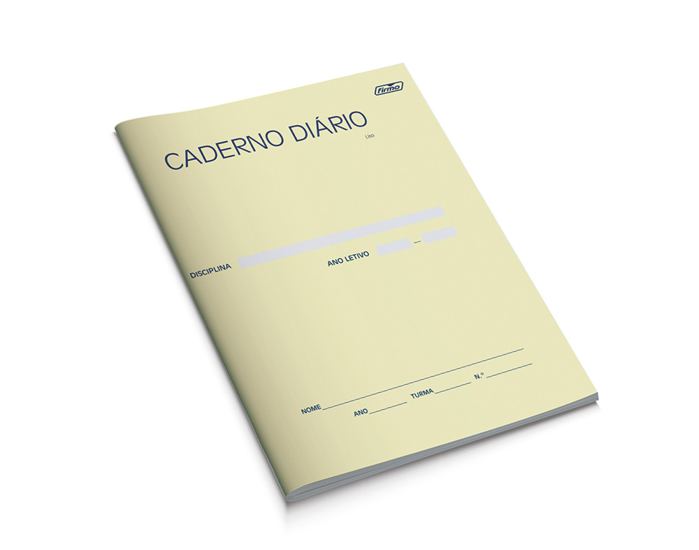 CADERNO DIÁRIO AGRAFADO FIRMO LISO 40 FOLHAS