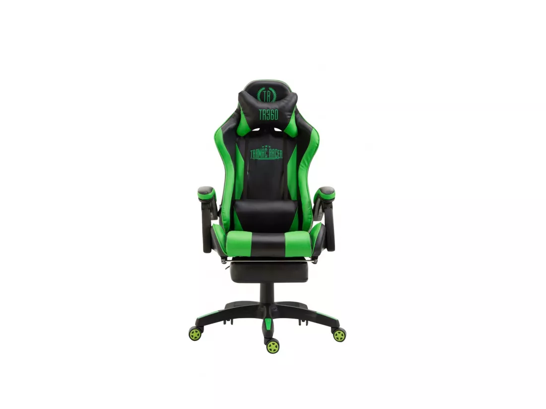 Chaise de bureau - Similicuir & Plastique - Noir / Vert - Ignite