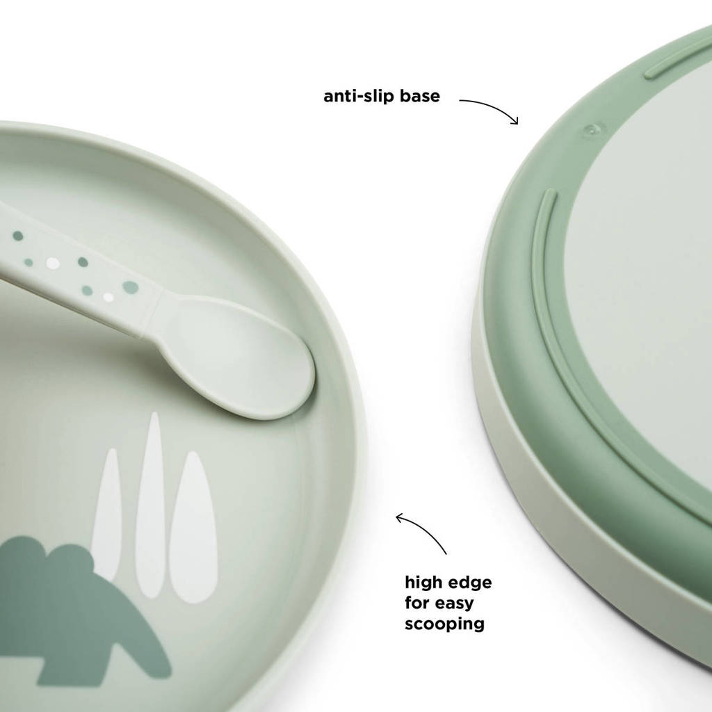 Foodie plate Croco Green