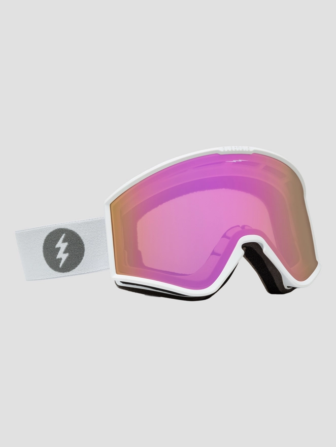 Electric EK1 Matte White Goggle pink chrome
