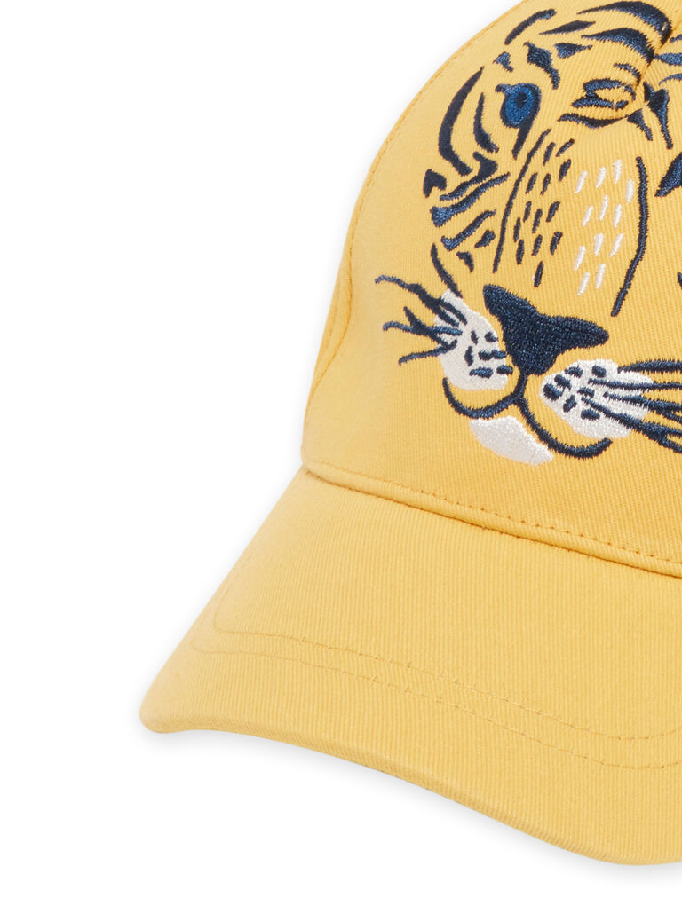 Casquette jaune motif tigre enfant garçon