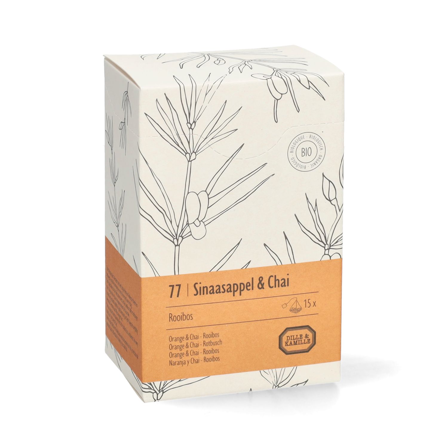Sinaasappel & chai, biologisch, rooibos, 15 theebuiltjes