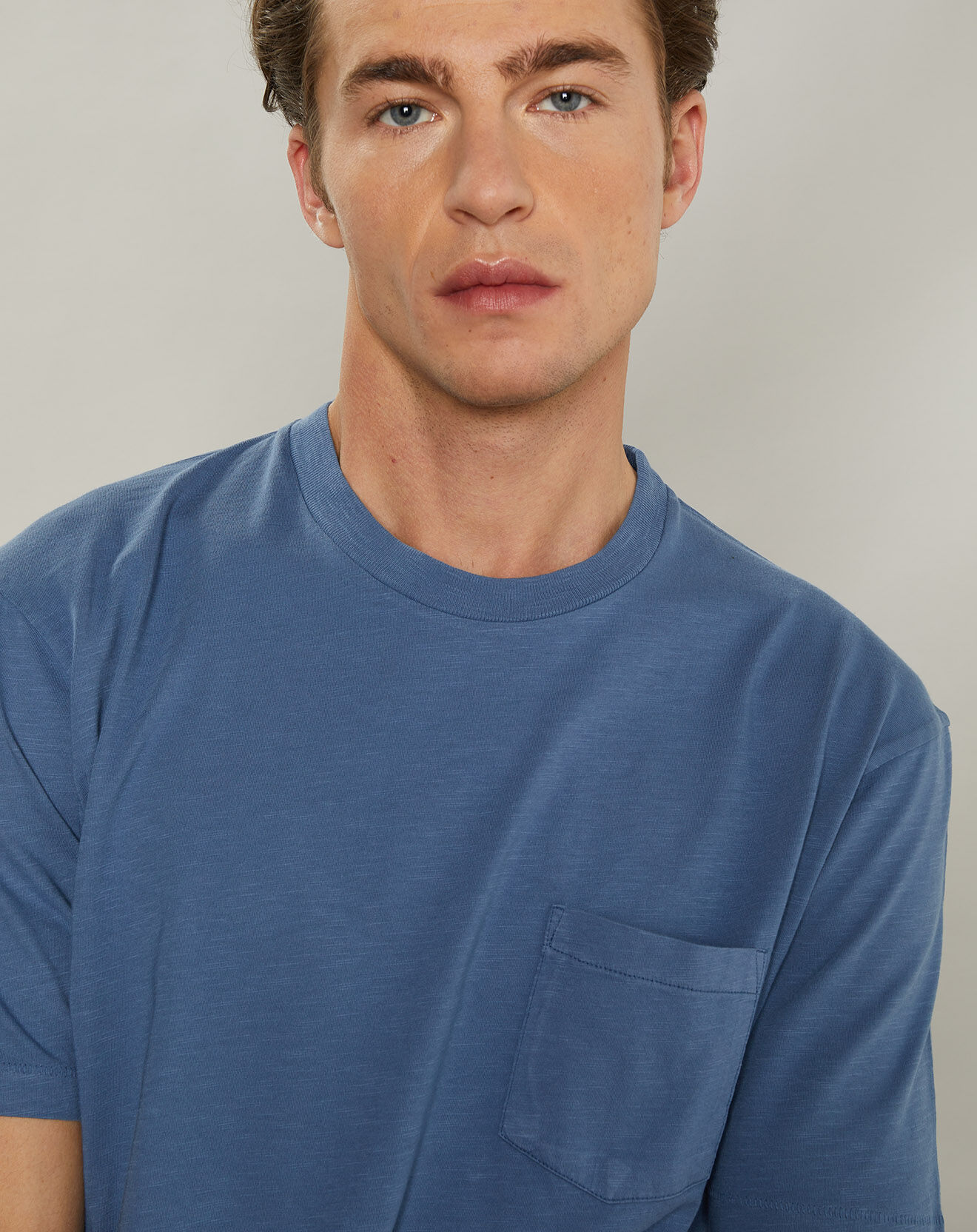 Hartford T-Shirt Pocket Crew bleu horizon