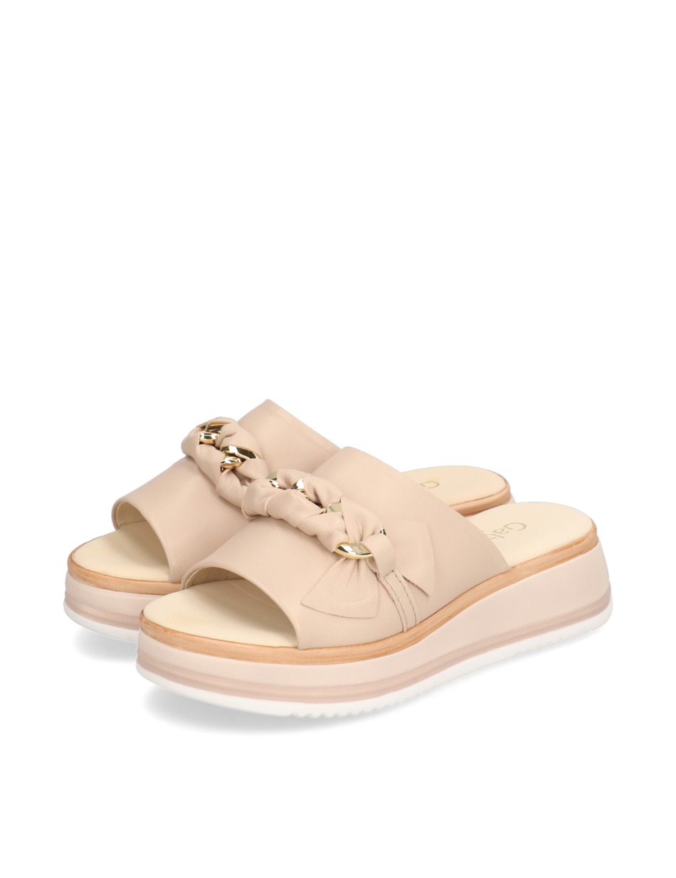 Glattleder Pantoffel