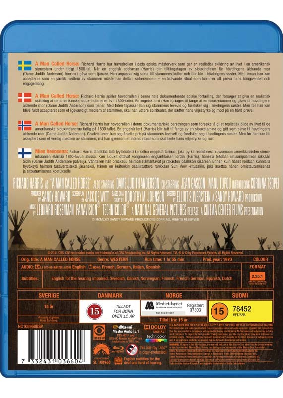 Manden de kaldte hest/Man Called Horse, A (Blu-ray)