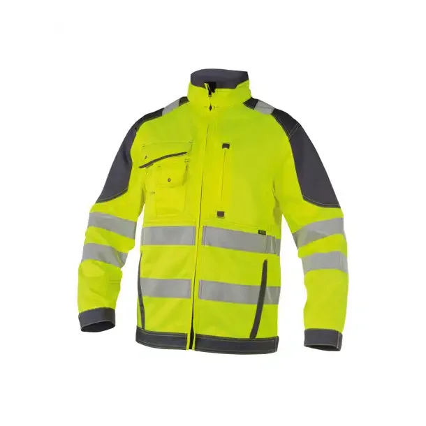 DASSY ® ORLANDO (300367) ARBEJDSJAKKE MED HØJ SYNLIGHED gul og grå
