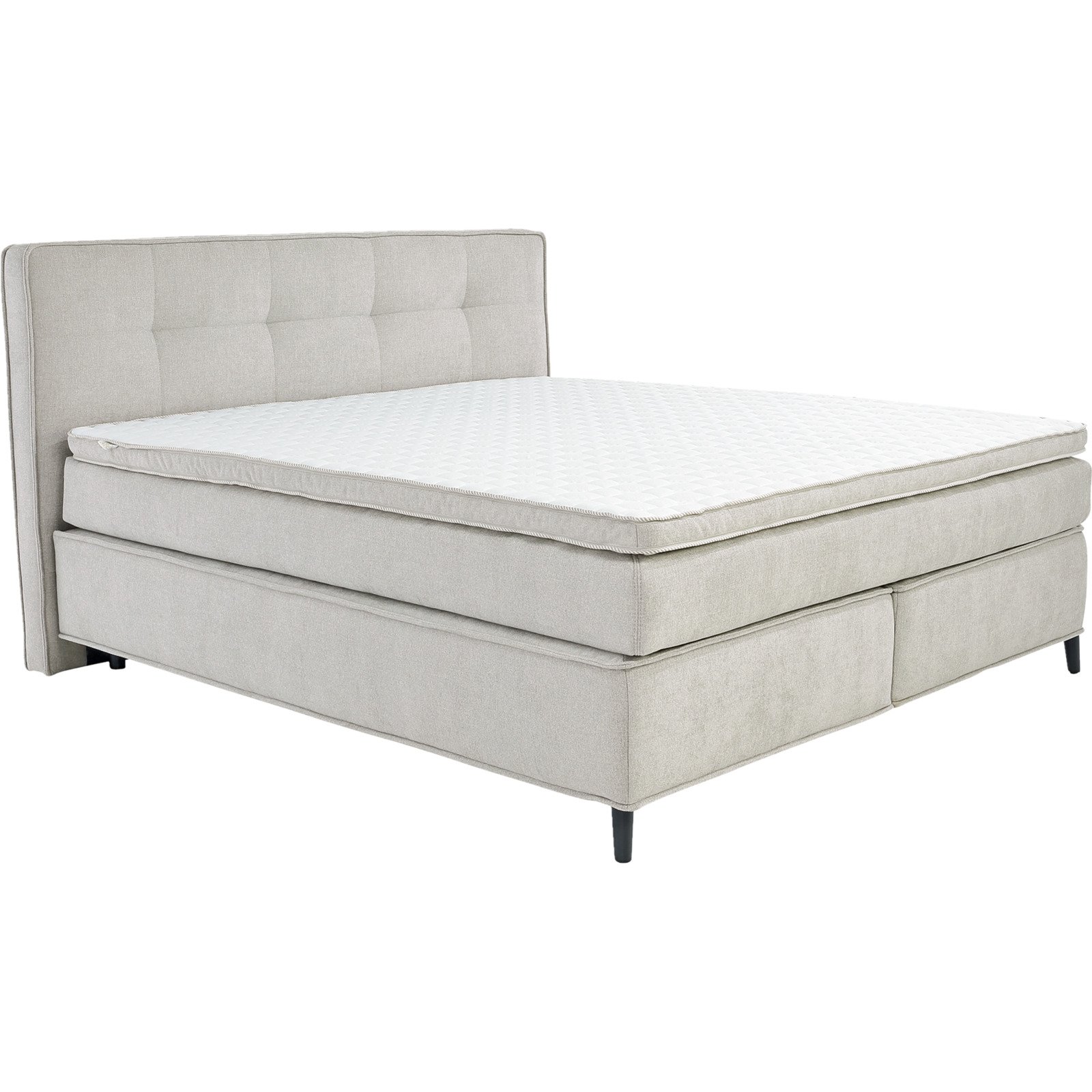 Boxspringbett Capello Flachgewebe 180 x 200 cm greige