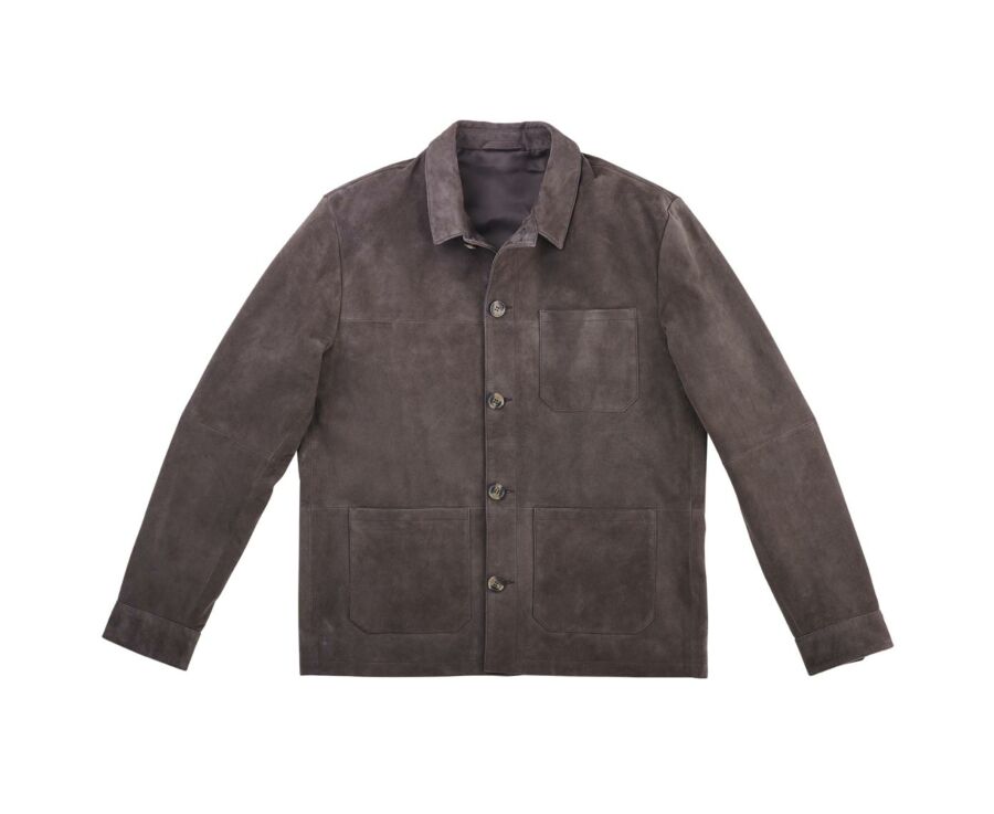 Veste cuir daim Brun - FAUSTIN