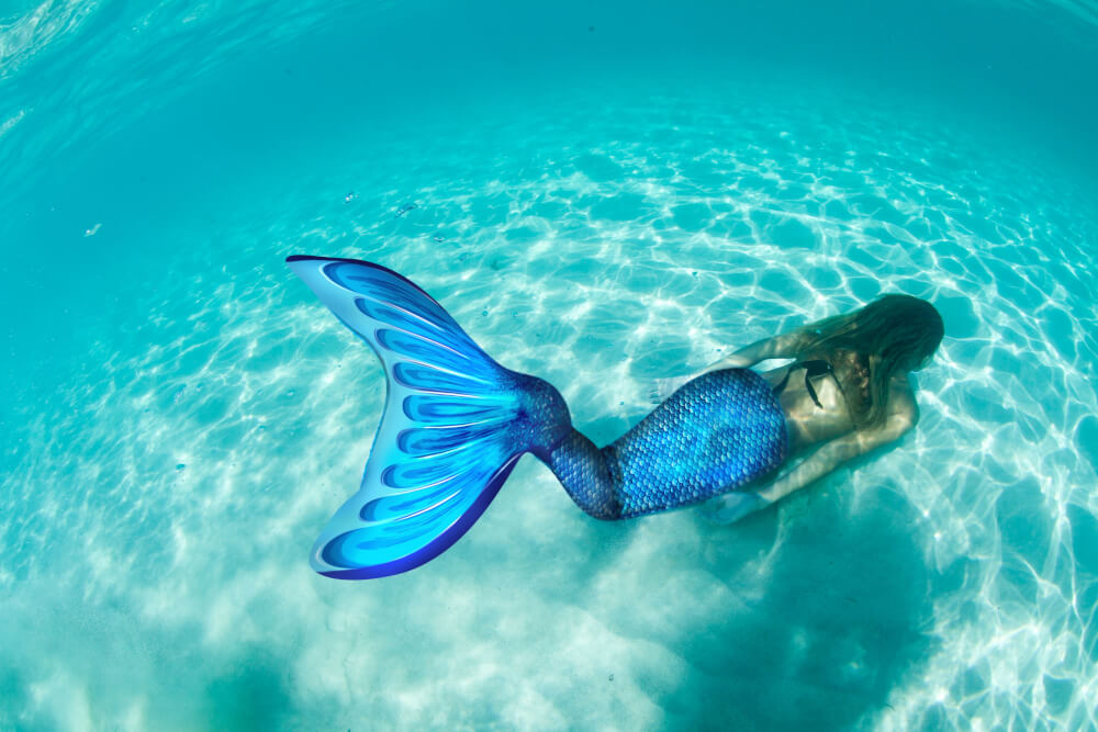 Fin Fun Meerjungfrau Mermaidens Blau S/M