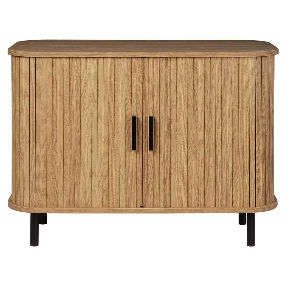 BRADLEY - Commode - Lichthout/Zwart - MDF