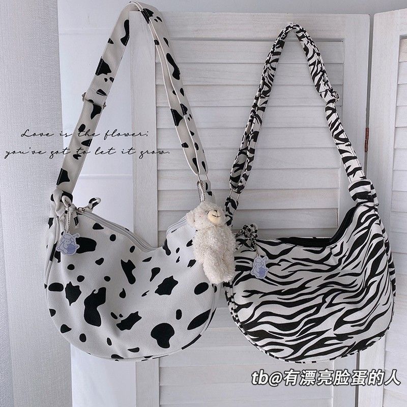 Bolso - Canvas Crossbody Tas met Print