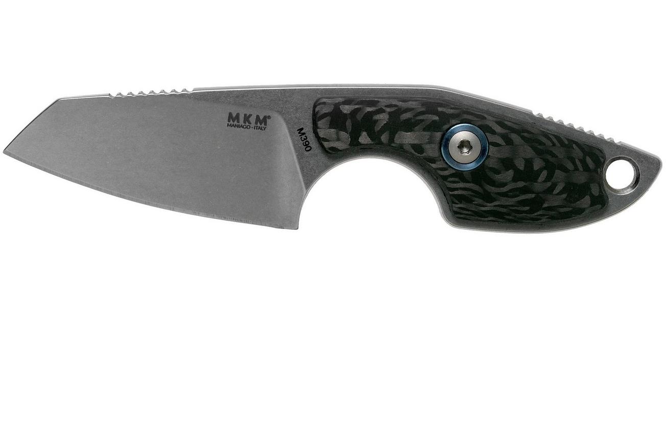 MKM Mikro 2 Wharncliffe, Stonewashed Carbon Fiber nekmes, Jesper Voxnaes design