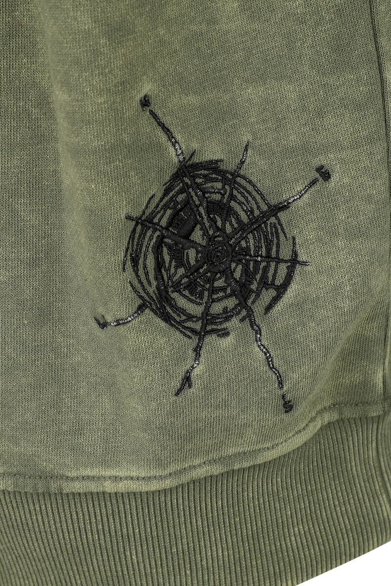 Hooded Jacket With Compass Print | Black Premium by EMP Sweat-shirt zippé à capuche