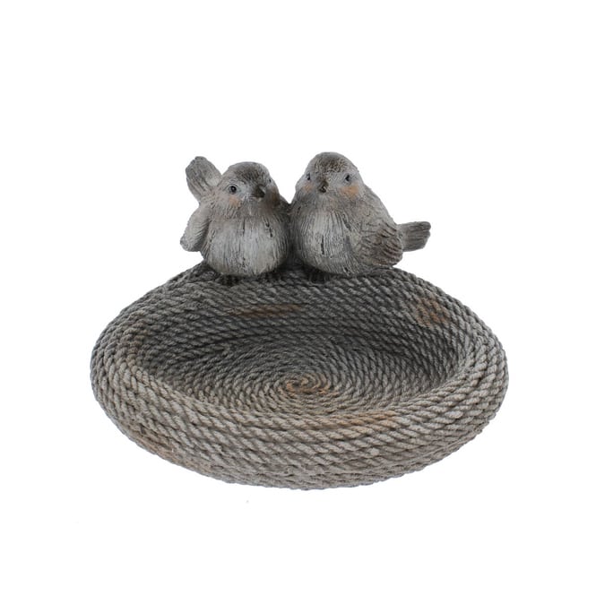Vogeltränke - grau - ca. 32,5 x 27,5 x 20,5 cm