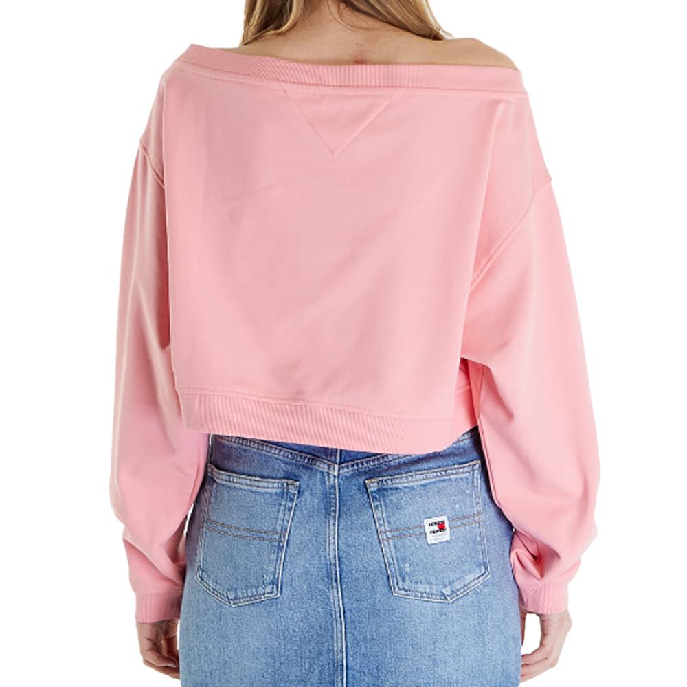 Tommy Hilfiger Sweat Rose Femme Tommy Hilfiger Off Shoulder