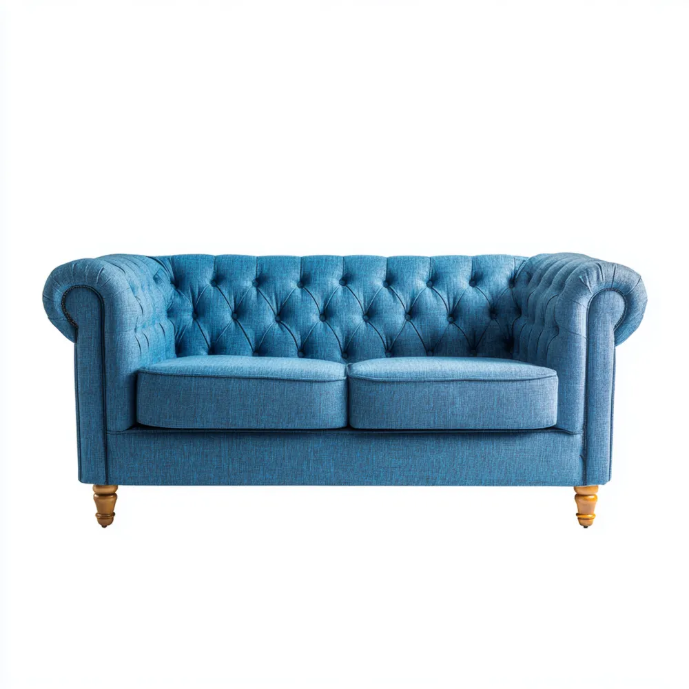 2-Sitzer-Sofa Stoff Blau 150x85x75 cm – Klassisches Design