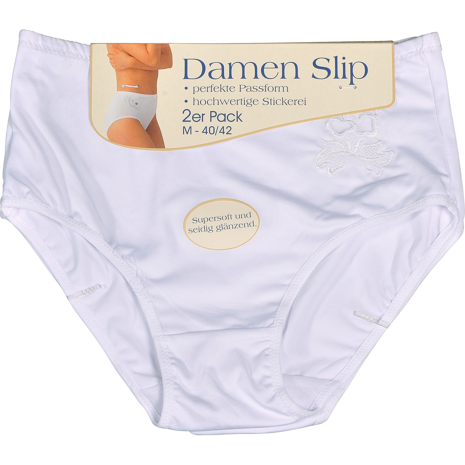 Damen-Slip Microfaser, 2er-Pack