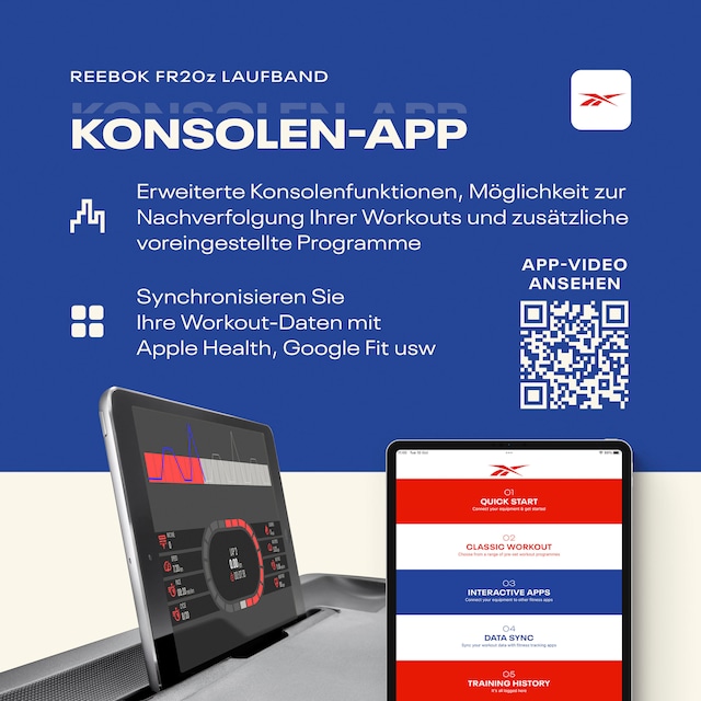 Reebok Laufband »FR20z Floatride« bis max. 18 km/h, mit Steigung, 120 kg max. Benutzergewicht