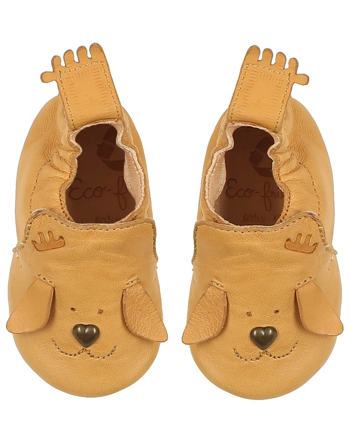 Krabbelschuhe BLUMOO CHIEN in ocker