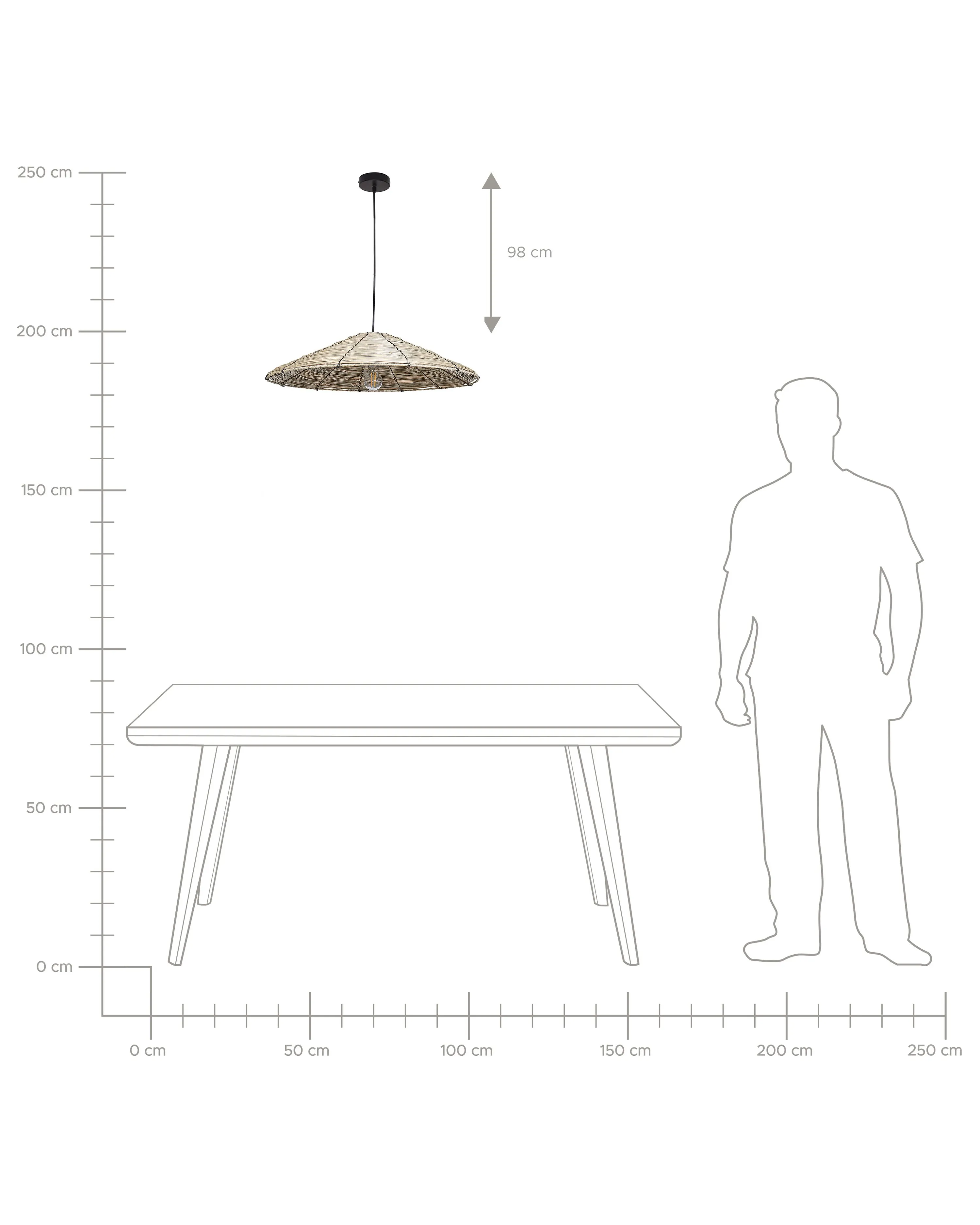 Hanglamp LUAGAN Wicker Natuurlijk