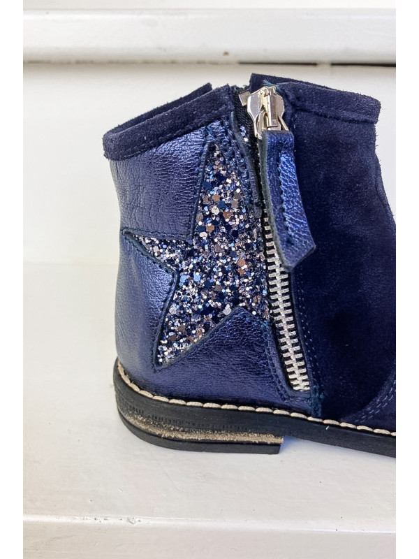 Bottines Fille Michelle Peau Nuit - Reqins