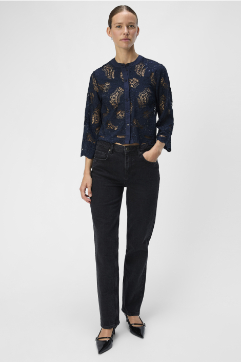 Object blauwe dames blouse