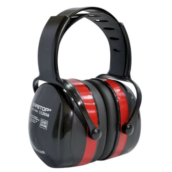 Safetop Protetor Auditivo Dielétrico BigDrummer 34db - Preto/vermelho