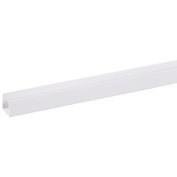 U-profiel kunststof 15x18mm wit 260cm